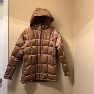North Face women’s 3/4 hooded parka jacket